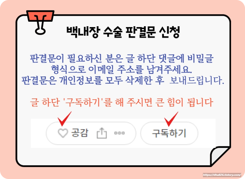 백내장 수술 판결문 신청