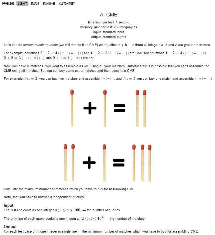  [Codeforces]  1223A: CME