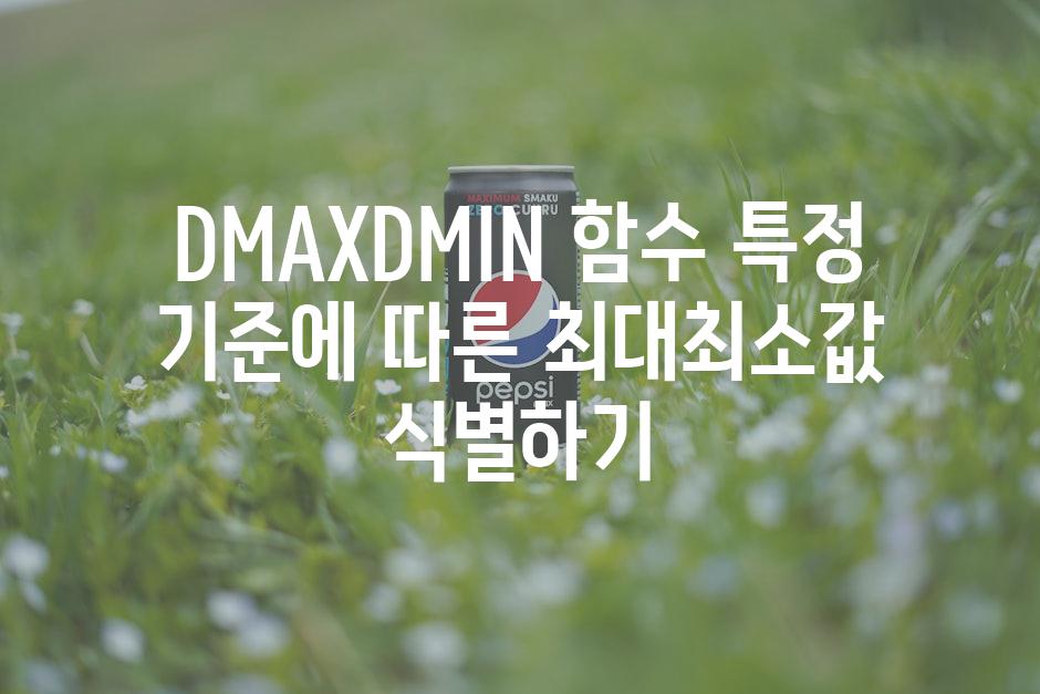 DMAXDMIN 함수 특정 기준에 따른 최대최소값 식별하기