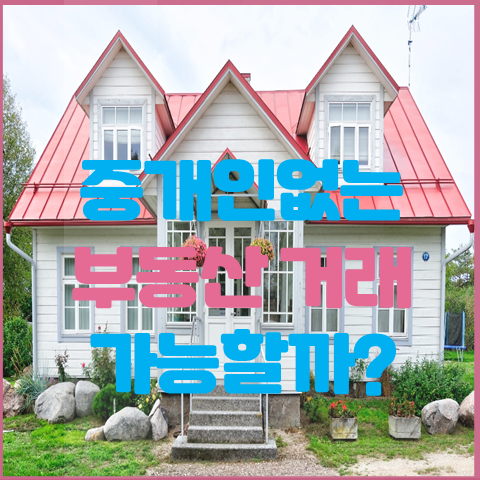  중개인 없는 부동산 거래 가능할까?