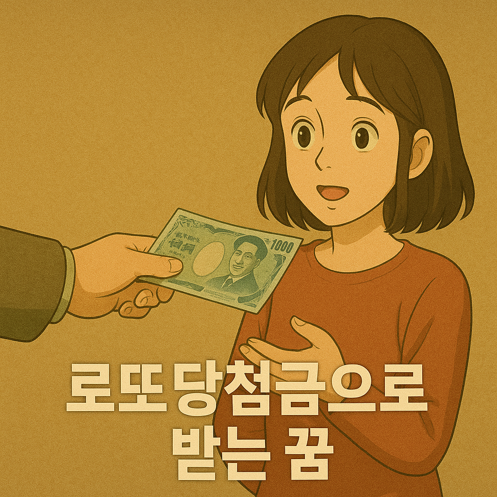 로또 당첨금으로 돈을 받는 꿈