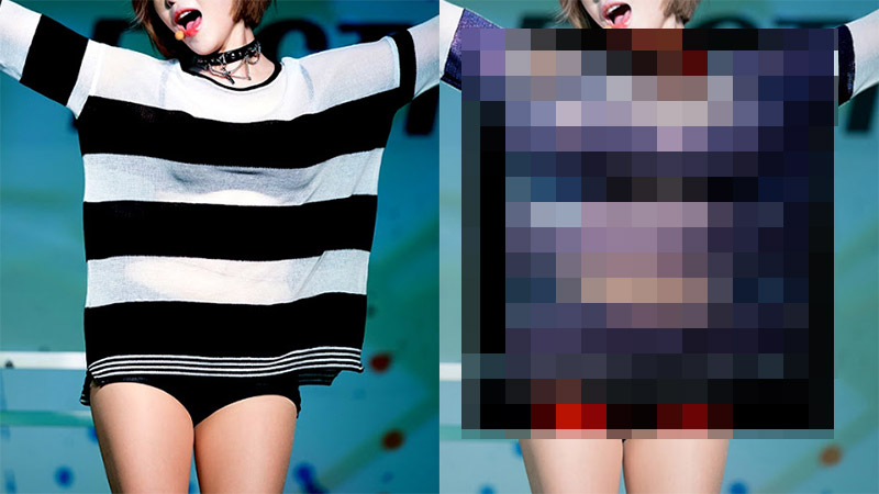  (ㅎㅂ)밝기 조절로 드러난 연예인들의 실루엣