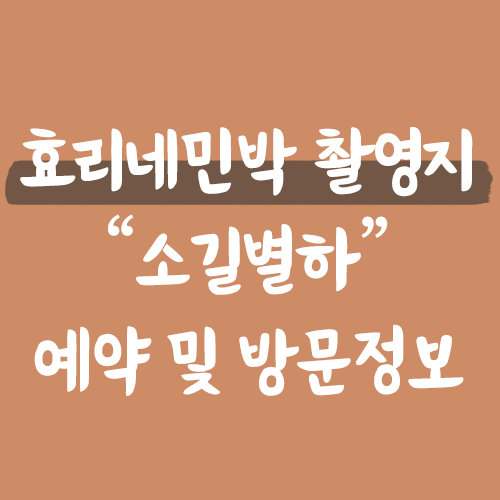  제주 효리네민박 촬영지, 제주 소길별하 예약 방법 및 방문 정보