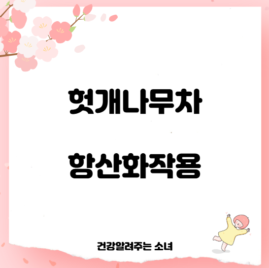 헛개나무차 항산화작용