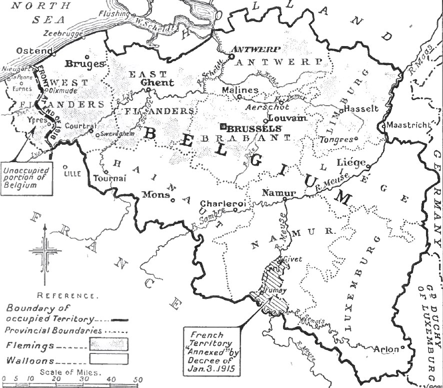 1914년 벨기에 왕국 영토