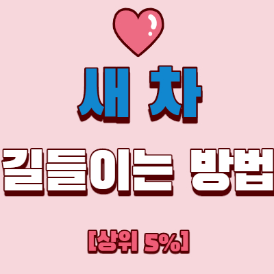  새 차 길들이는 방법!