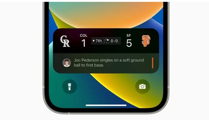 iOS 16 라이브 액티비티 스포츠 MLB