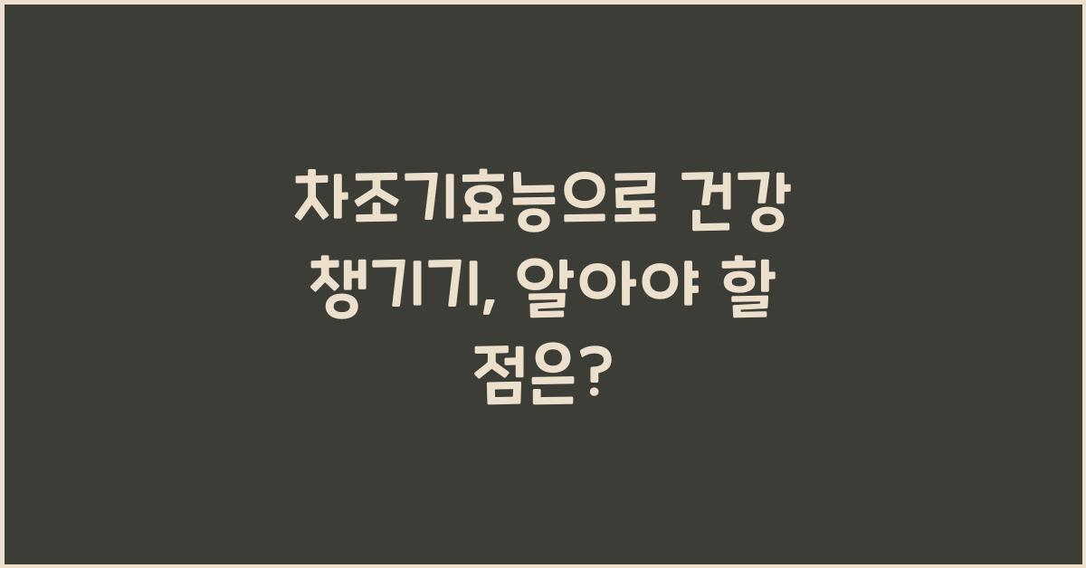 차조기효능