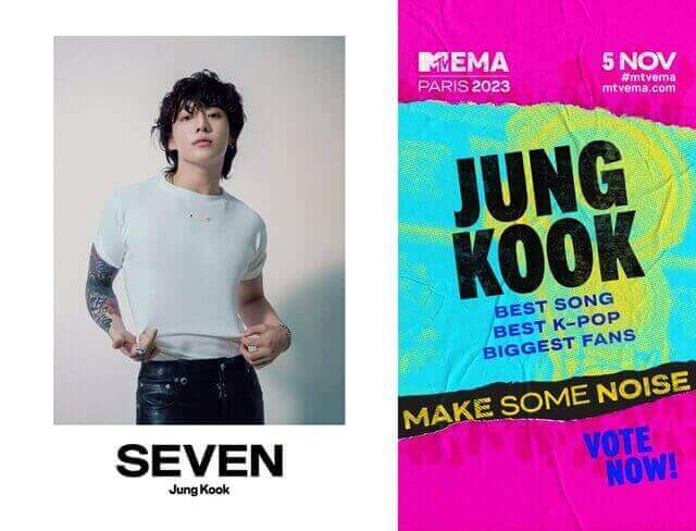  정국 MTV EMA 유럽 뮤직 어워드 3개 부문 후보