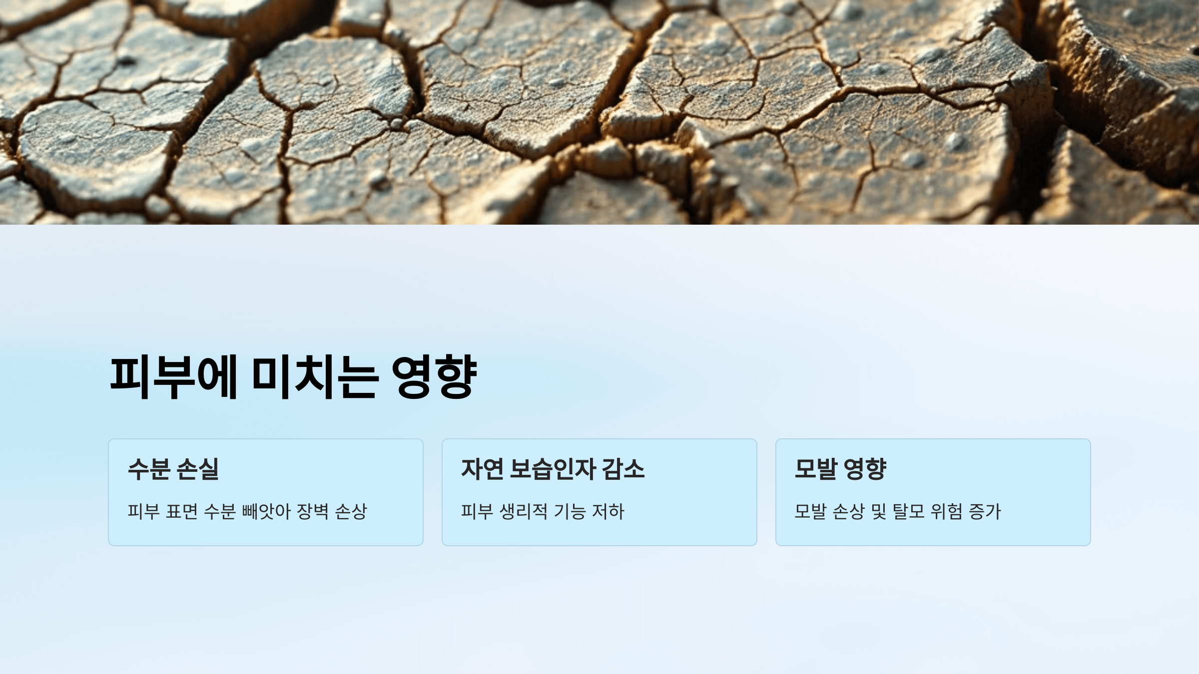 피부에 대한 정전기의 영향