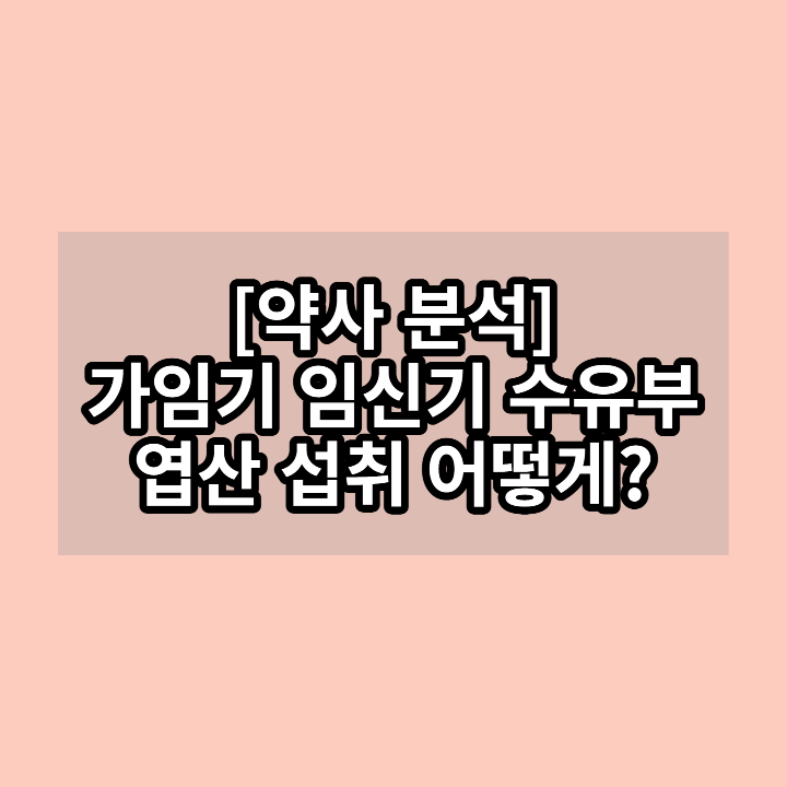 가임기-임신기-수유부-엽산섭취