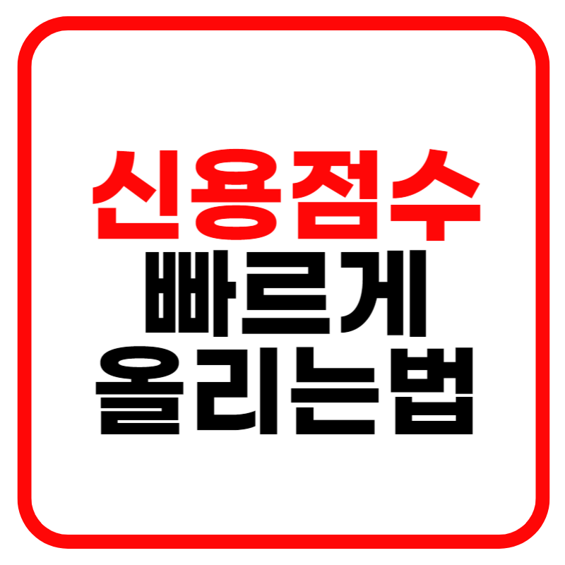 신용점수 올리는 법