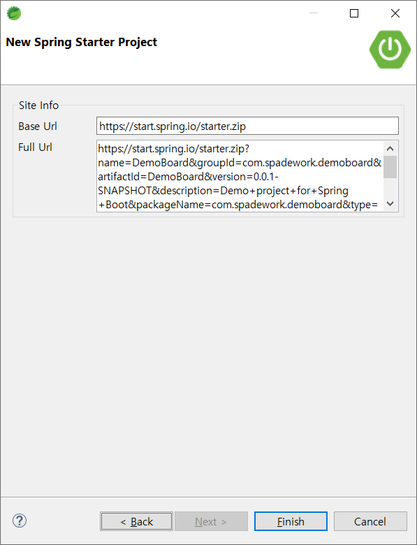 프로젝트 생성 마무리