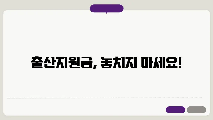 출산지원금 실제 사례 이미지
