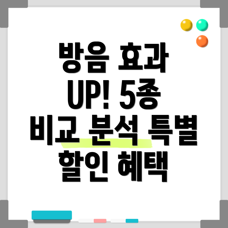 방음효과극대화특별할인혜택방음보드5종비교분석