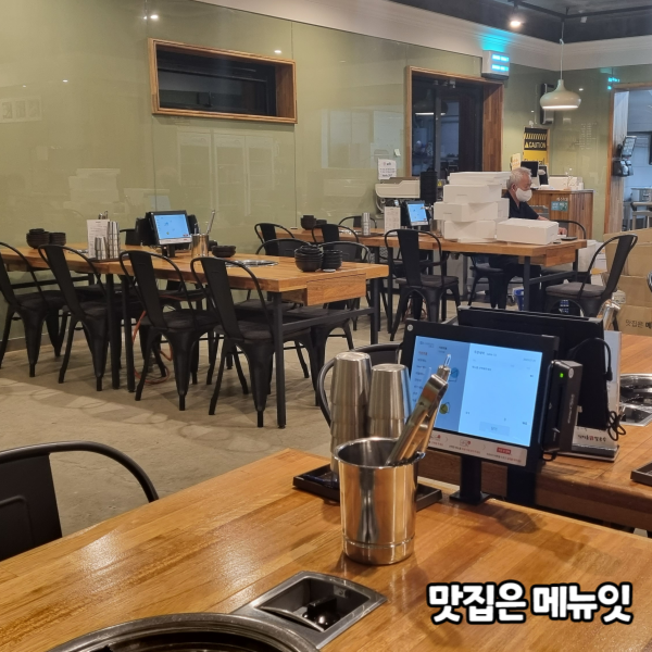  김정훈샤브칼국수 본점 칼국수집 테이블오더 메뉴잇 설치 사례