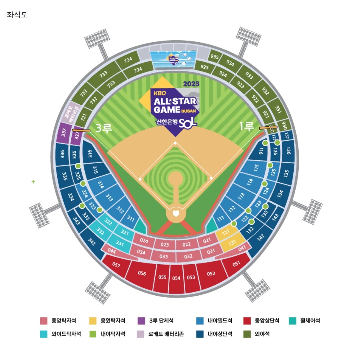 kbo 올스타전 좌석도