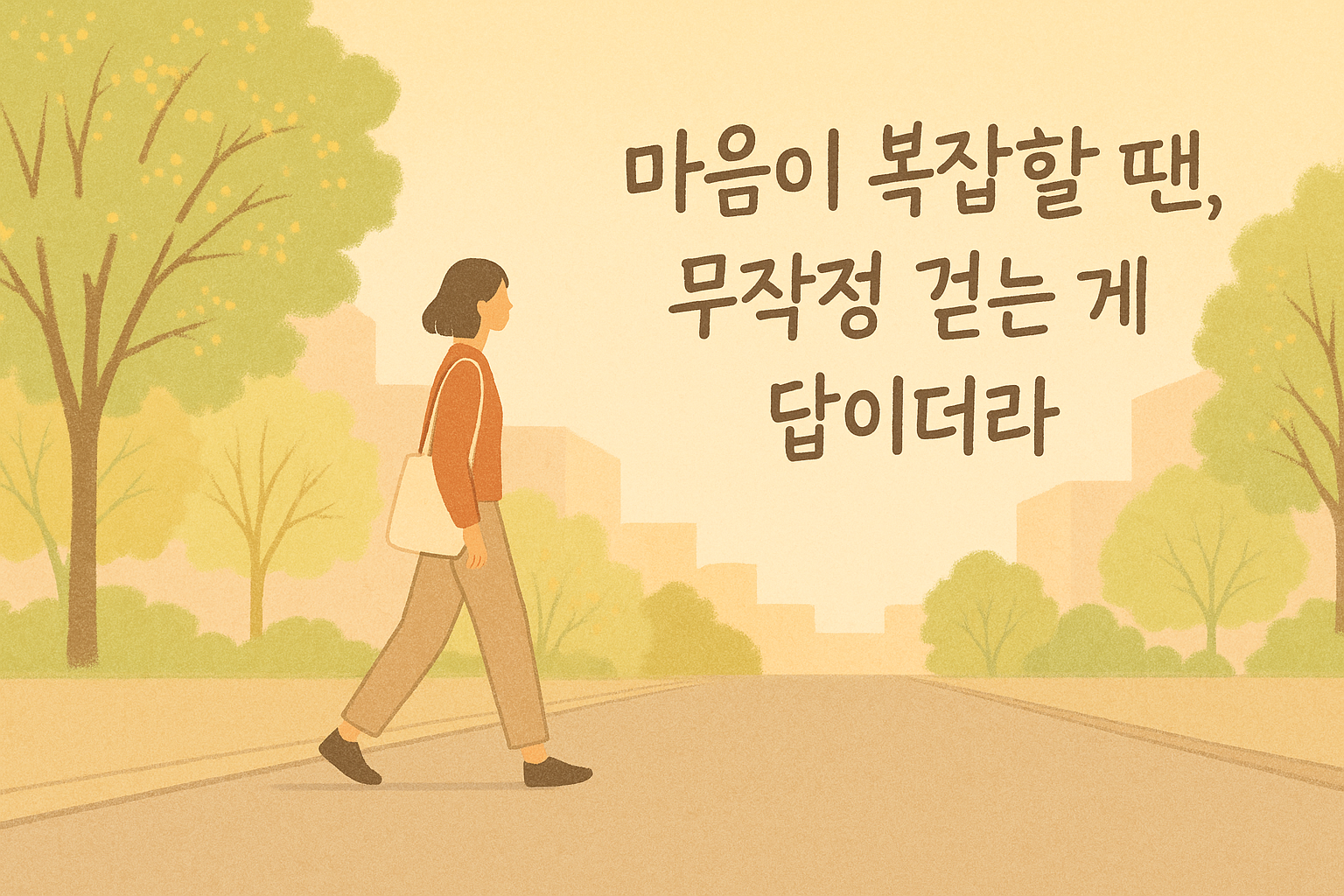 마음이 복잡할 땐, 무작정 걷는 게 답이더라