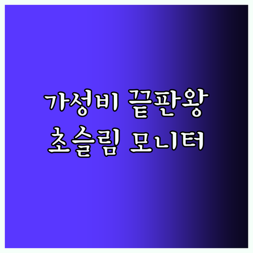 가성비 모니터 추천! 이트로이 초슬림