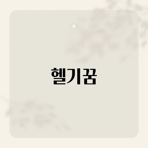 헬기꿈, 높은 목표와 성취를 암시하는 꿈의 해석​