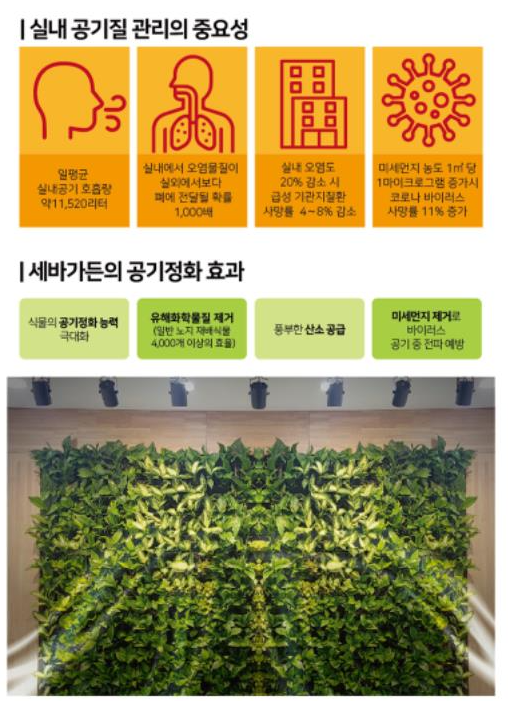 수직정원 인테리어와 그 효과