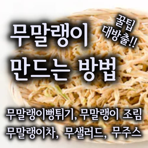  손쉽게 집에서 만드는 무말랭이 만드는방법/무말랭이차 무말랭이뻥튀기 무말랭이 조림 무샐러드 무 주스 만드는 방법/white radish cooking