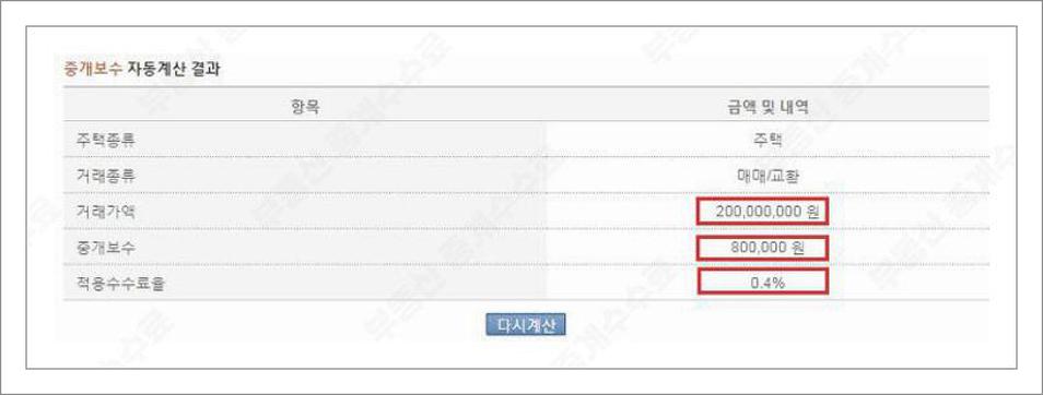 부동산 중계수수료