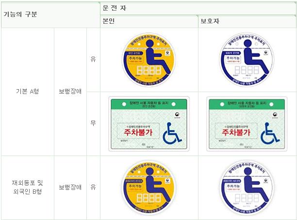 장애인주차표지보행장애유무확인