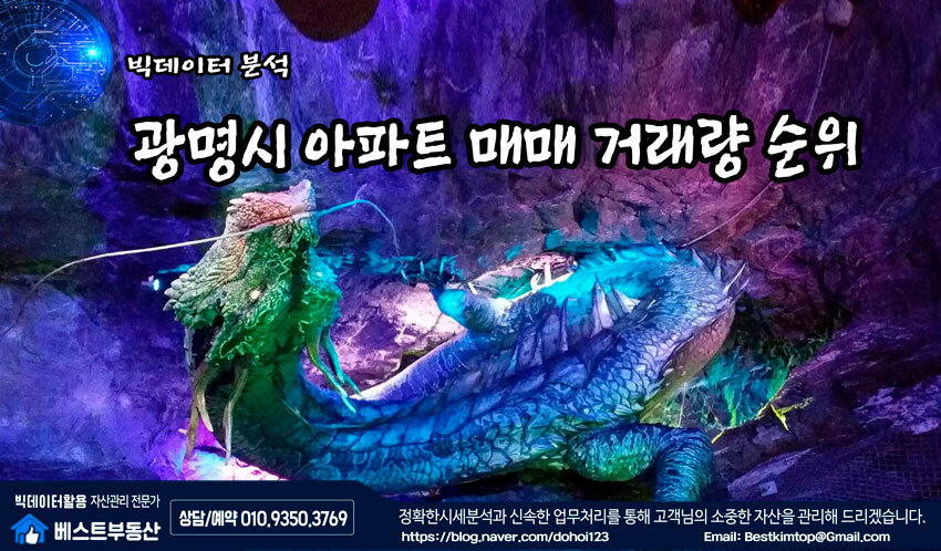  광명시 아파트 매매 거래량 순위 빅데이터 분석 !!!