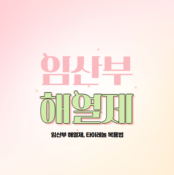 임신 중 열날때 대처방법, 임산부 해열제 (임산부 감기, 고열)