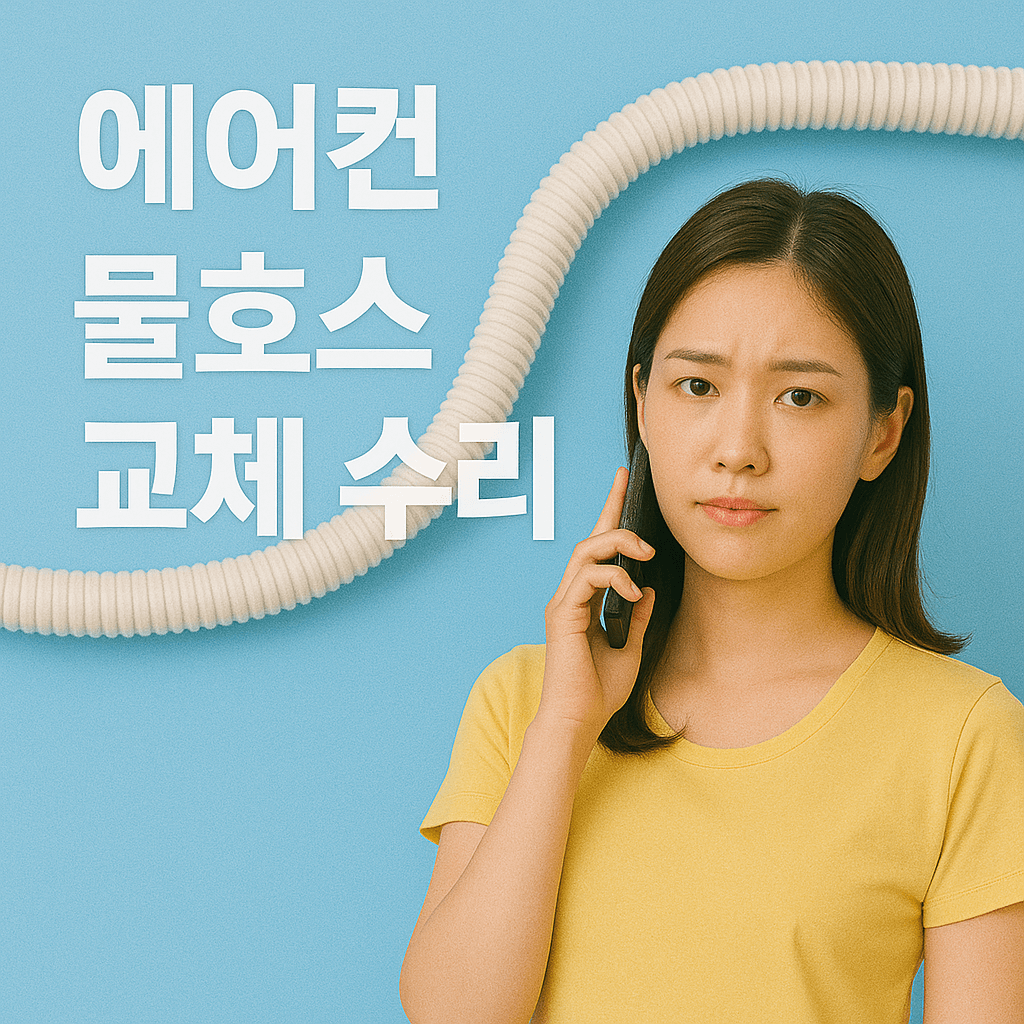 에어컨 물호스 교체 연결 커버 막힘 구멍 벌레 곰팡이 결로 누수 연장 고장 수리