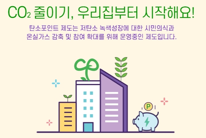  탄소중립 실천 포인트제 신청 마일리지 적립 안내