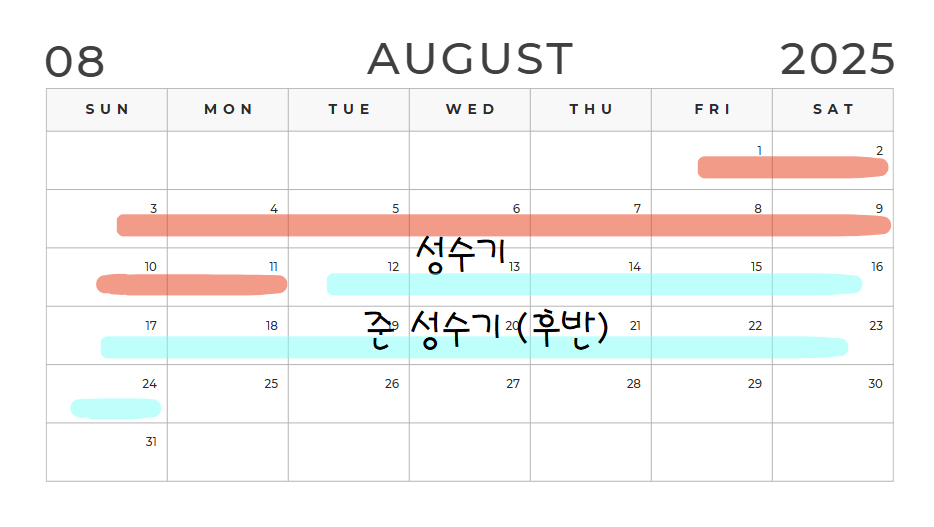 2025년 여름 성수기 기간