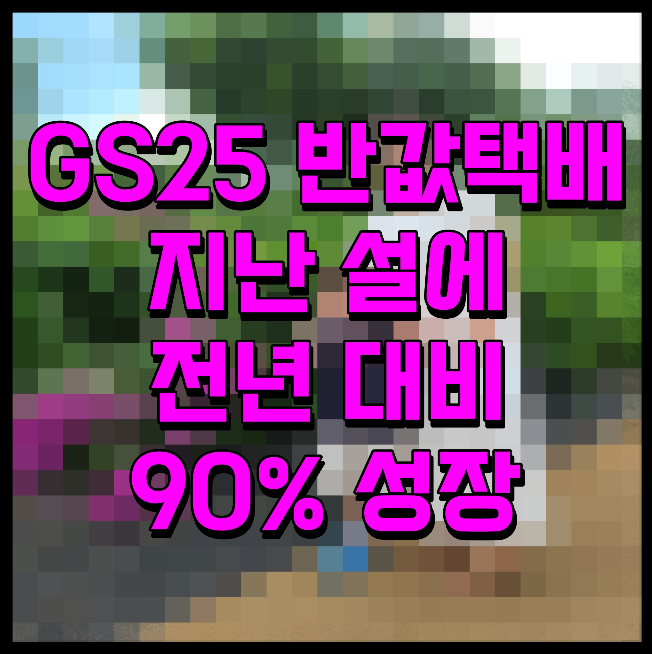  GS25 반값택배 지난 설에 저년 대비 90% 성장