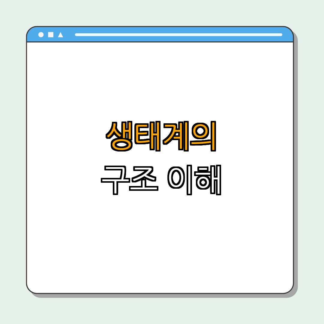 생태계의 구조 ｜ 생산자 ｜ 소비자 ｜ 분해자 ｜ 생태계의 관계 ｜ 총정리