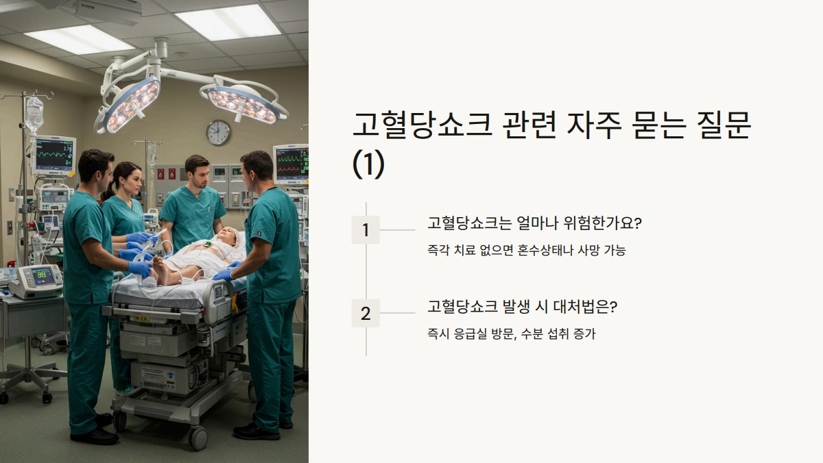 고혈당쇼크 위험성