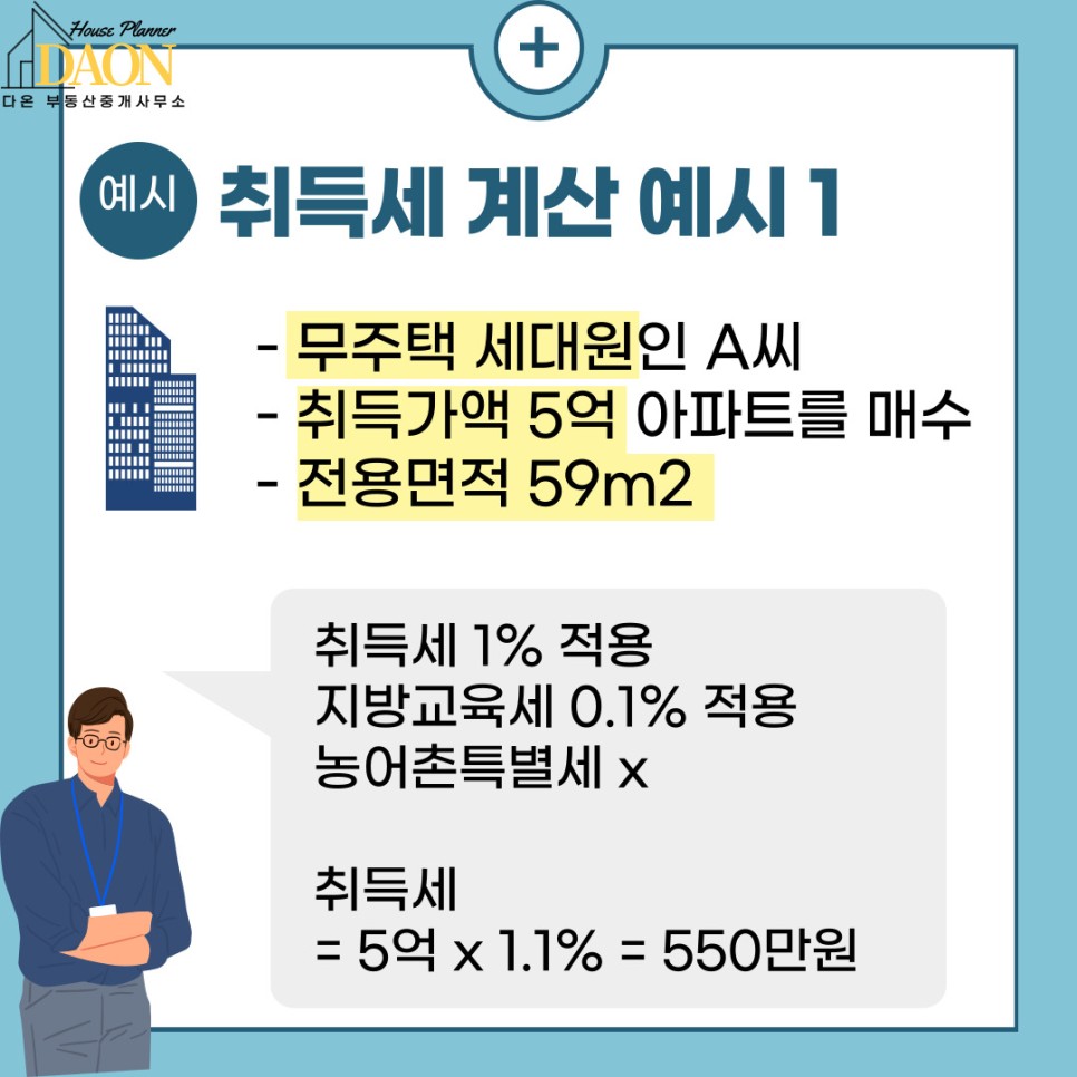 면적 계산공식 주택취득세 계산공식과 2
