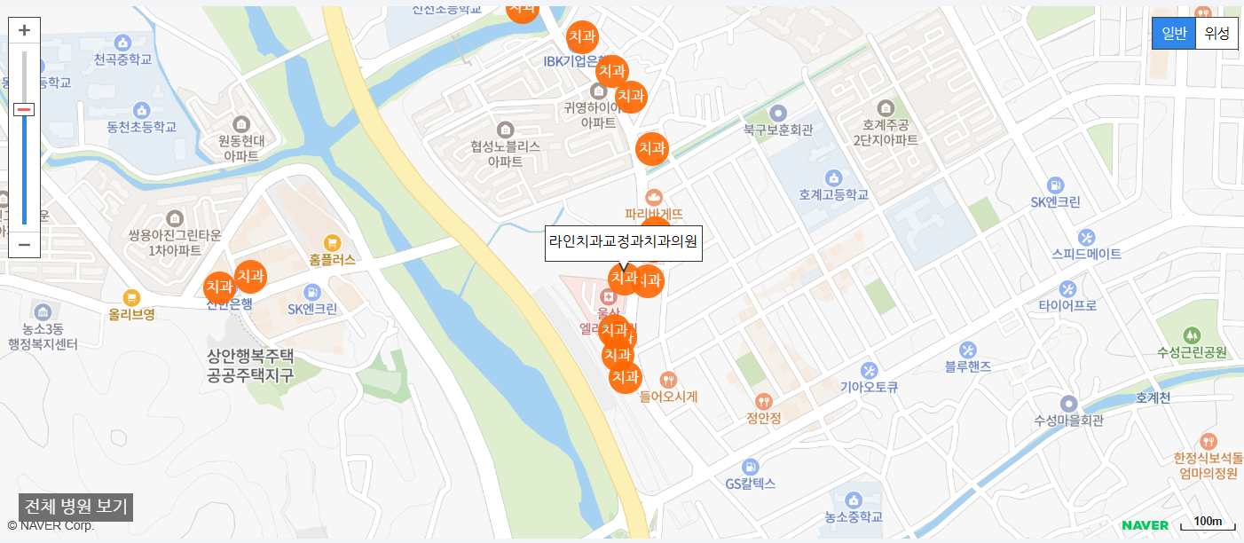 울산광역시 야간진료 치과 의원 라인치과교정과치과의원