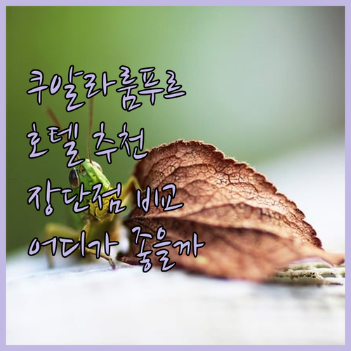 쿠알라룸푸르 호텔 어디가 좋을까 인기