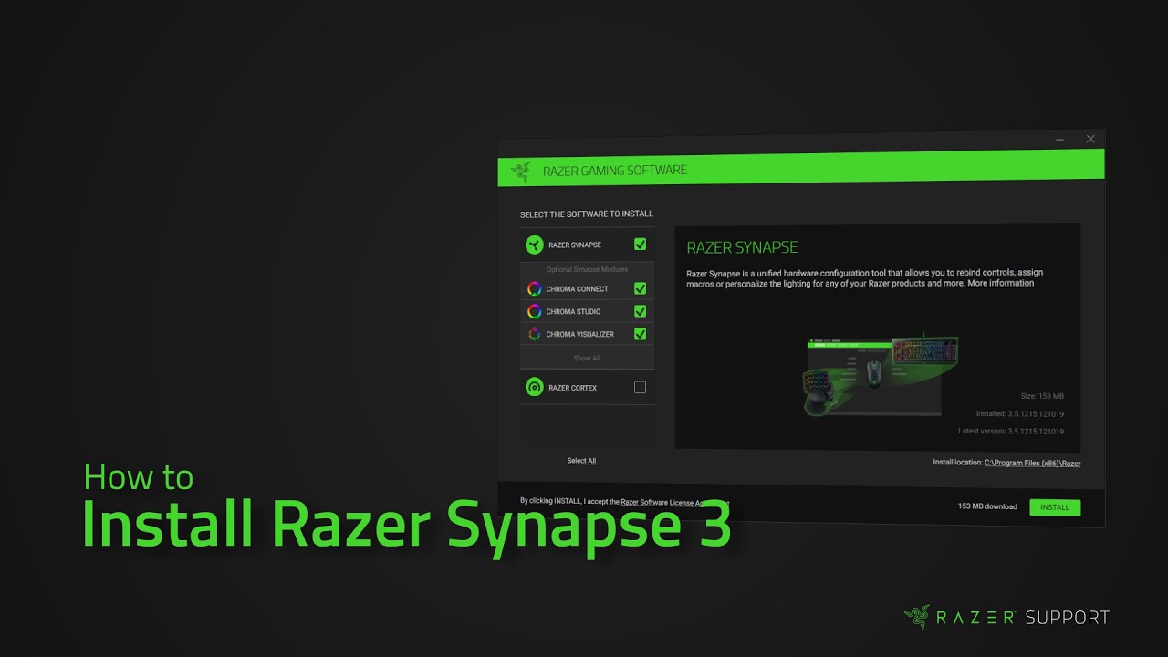 Razer Synapse 3 다운로드 및 설치 절차