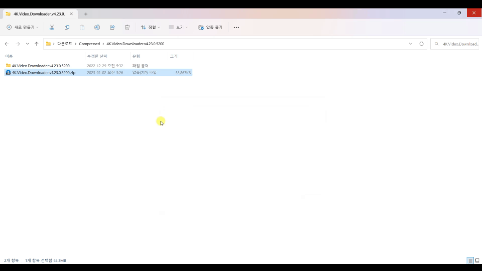 4K VIDEO DOWNLOADER 설치 2