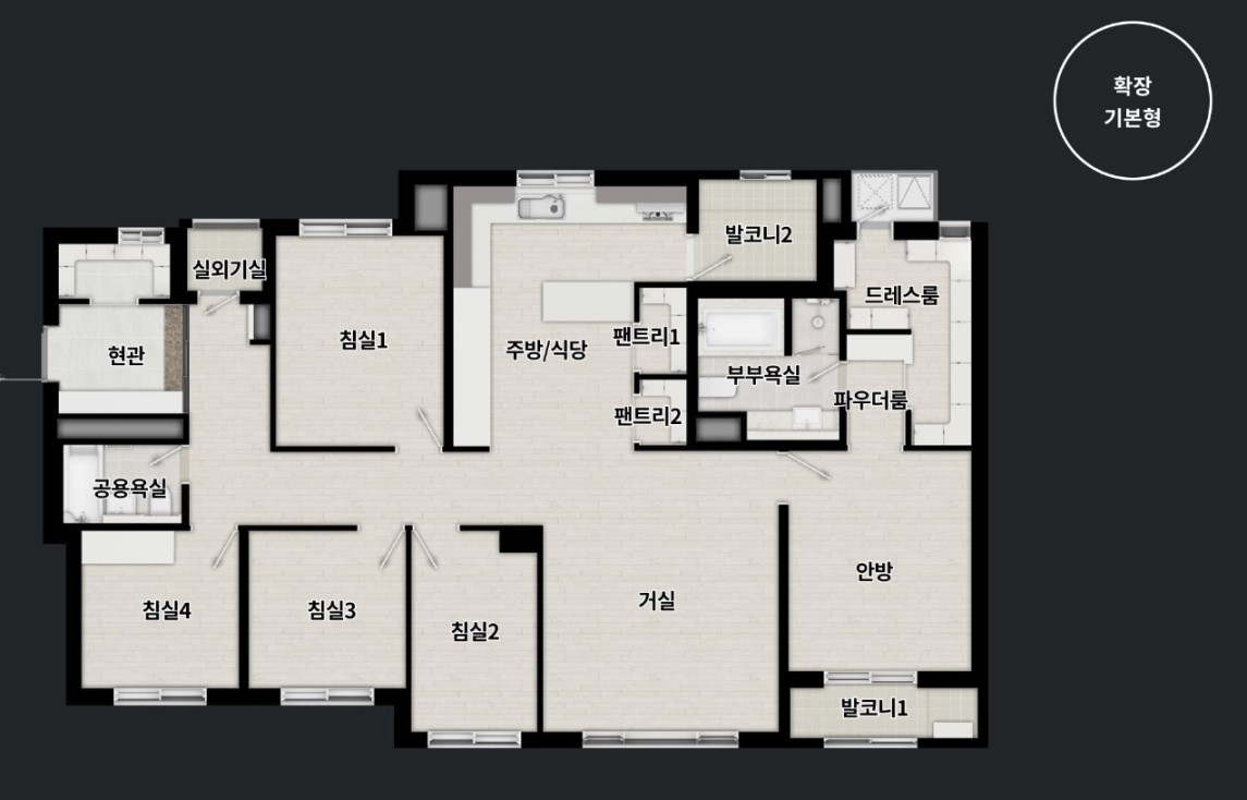 강변역 센트럴 아이파크 130타입 평면도