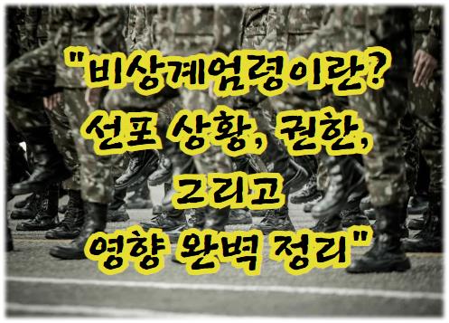 비상계엄령이란? 선포 상황, 권한, 그리고 영향 완벽 정리