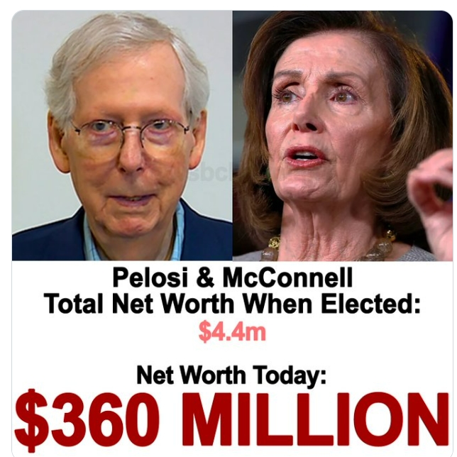 부패한 정치인 낸시 펠로시&#44; 미치 매코널...바이든 흉내 내기? Corrupt career politicians: Nancy Pelosi and Mitch McConnell