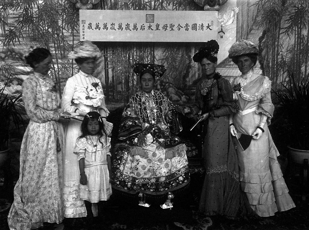 The Qing Dynasty Cixi Imperial Dowager_Empress of China On Throne