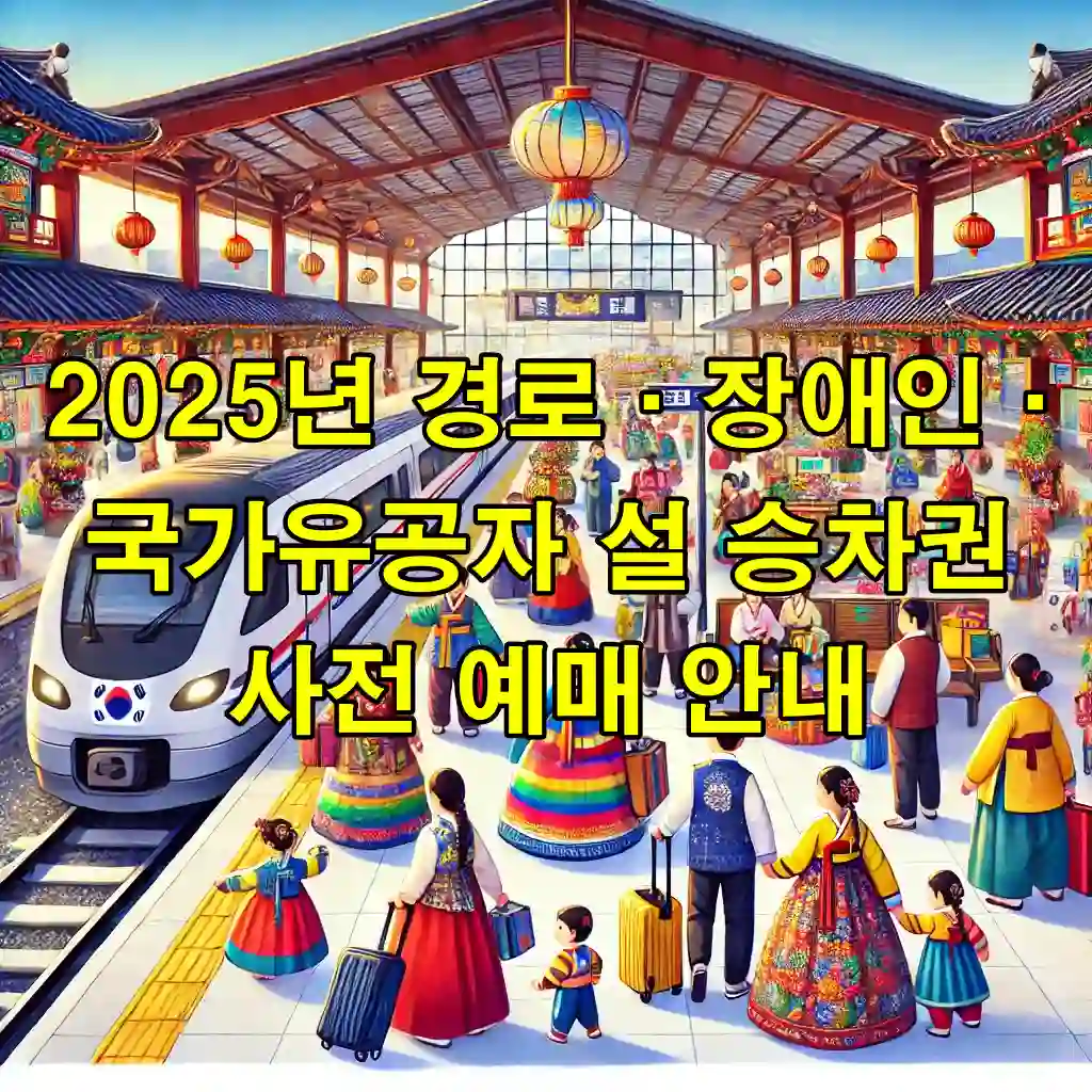 2025년 경로·장애인·국가유공자 설 승차권 사전 예매 안내