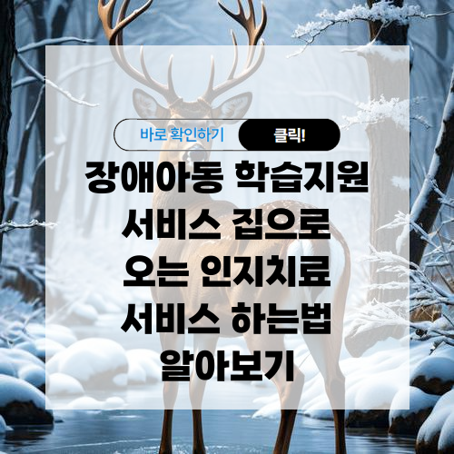 장애아동 학습지원 서비스 집으로 오는 인지치료 서비스 알아보기