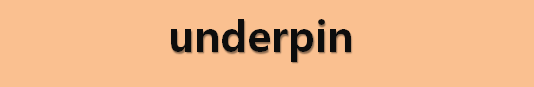 뉴스로 영어 공부하기: underpin (지지하다)