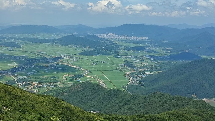 전망대에서 찍은 해남군 풍경