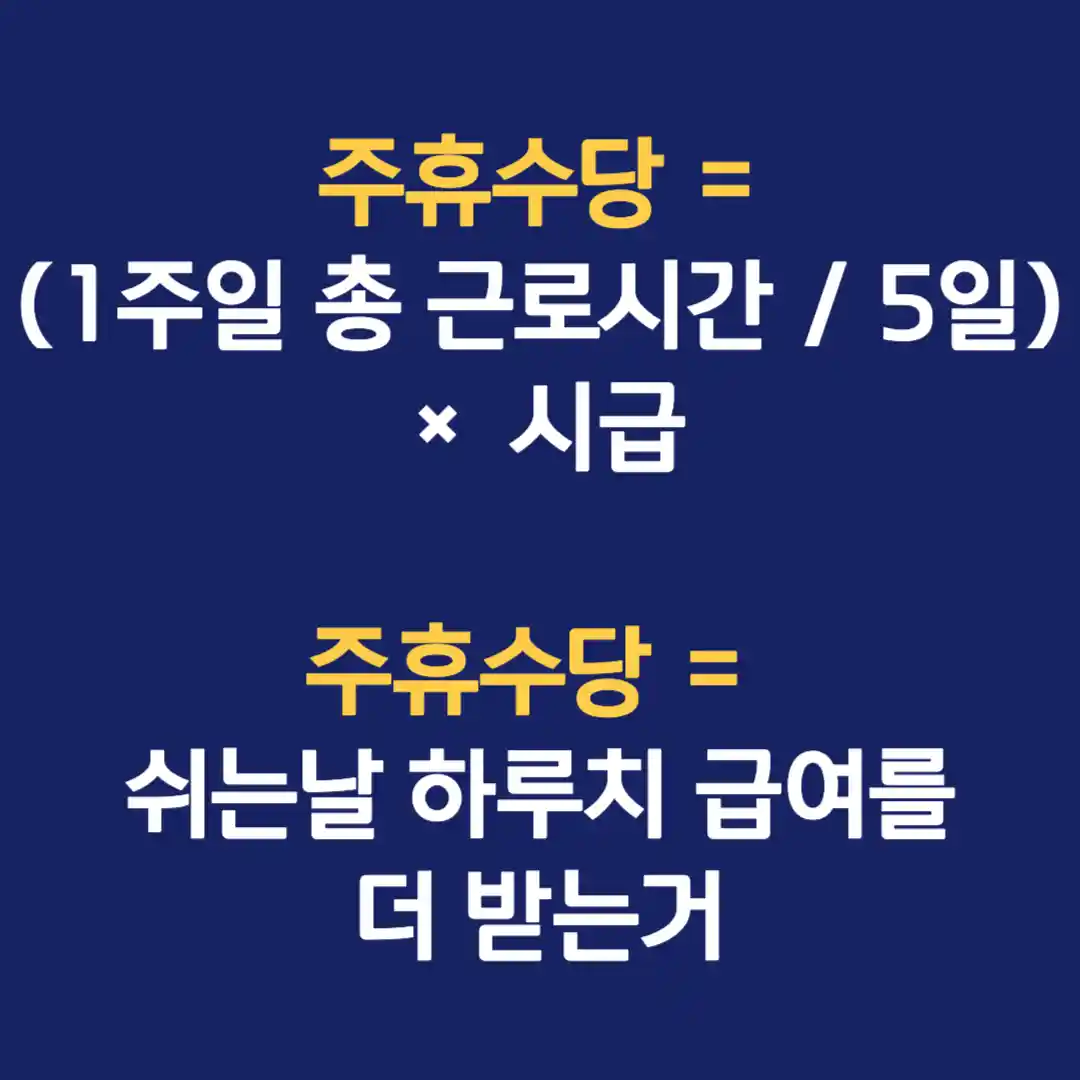 주휴수당 계산법